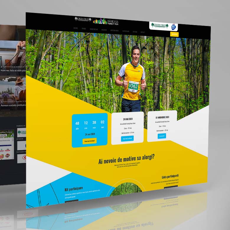 Webdesign mockup Băneasa Forest Run