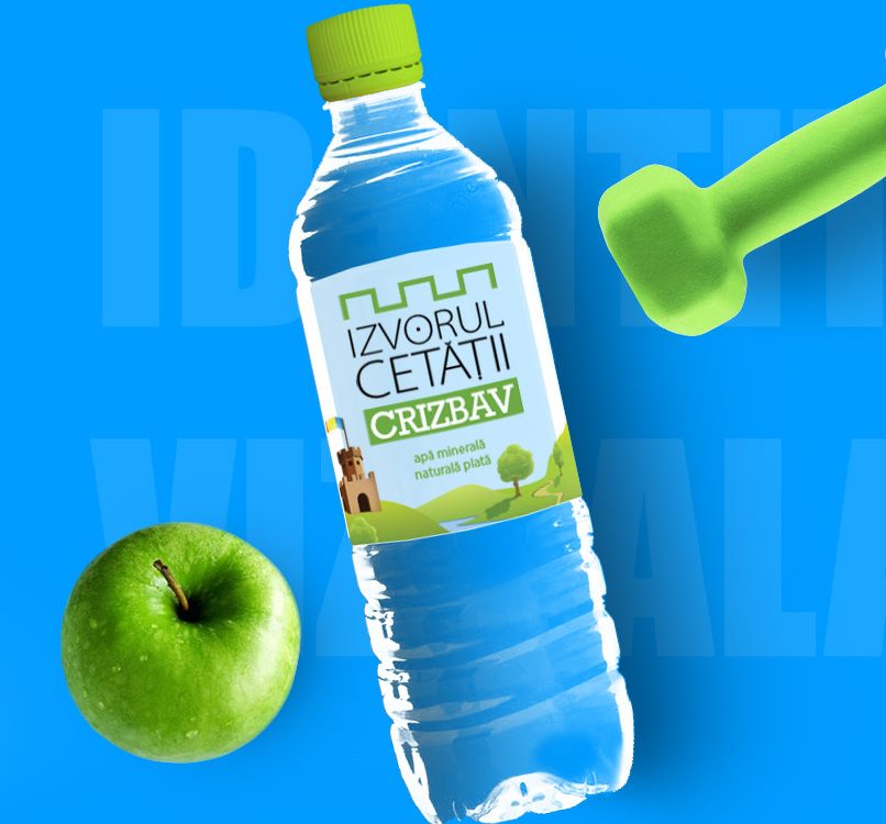 Izvorul Cetății Crizbav apă minerală plată - mockup