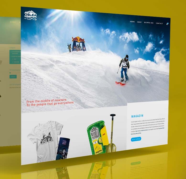 Webdesign mockup Oslea Shop