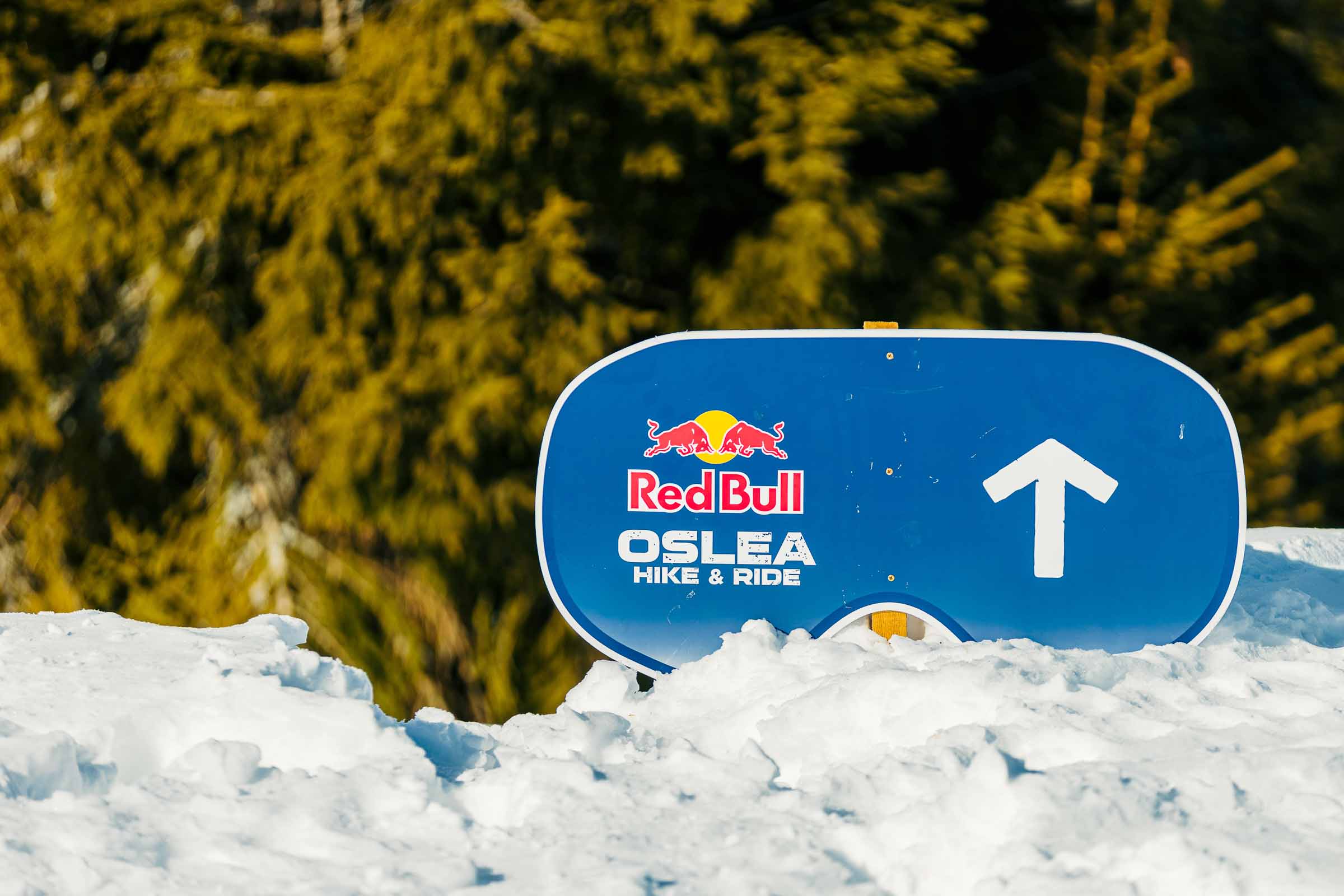 Red Bull Oslea Hike and Ride foamboard sign